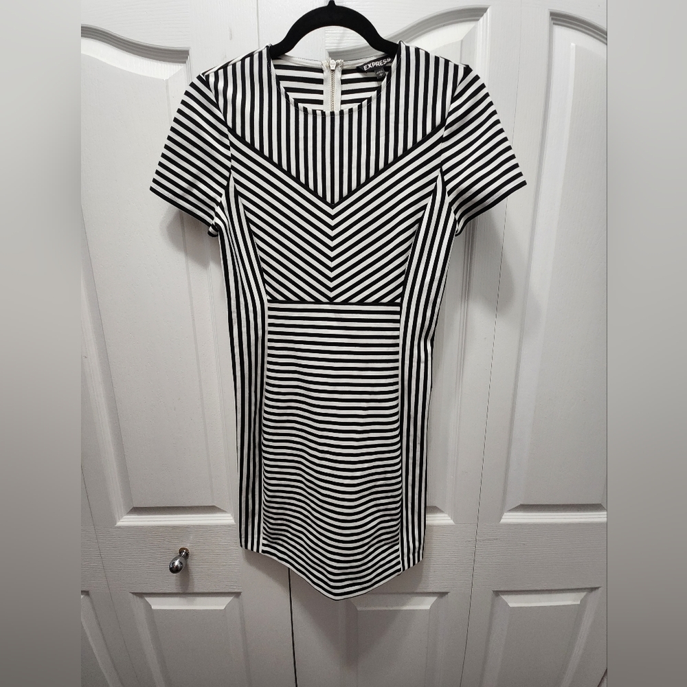 Express Striped Bodycon mini dress